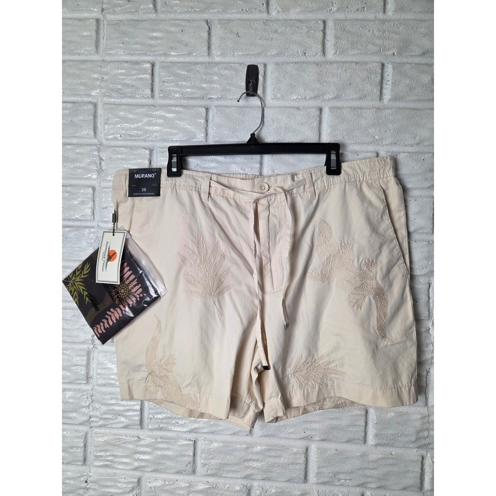 Murano Men's size 38 shorts Crocodile World Collection Stretch Embroidered NWT